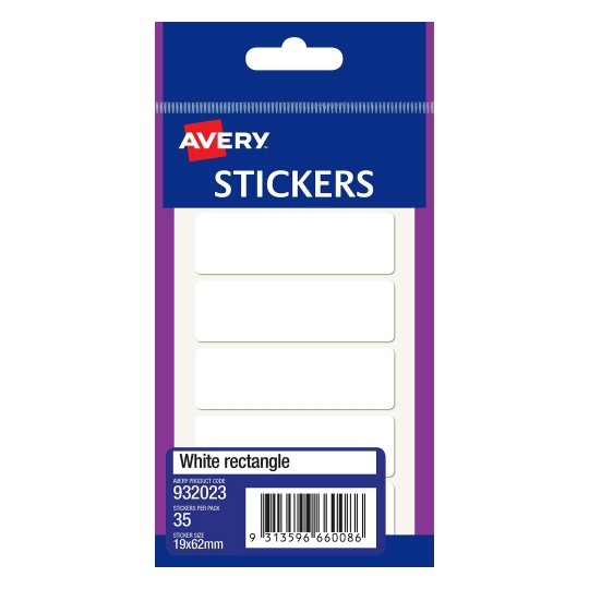 Avery Label F/P 19x62 White 932023 (Pack 10)
