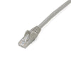 StarTech.com 2m CAT6 Ethernet Cable - Grey CAT 6 Gigabit Ethernet Wire -650MHz 100W PoE RJ45 UTP Network/Patch Cord Snagless w/Strain Relief Fluke Tested/Wiring is UL Certified/TIA