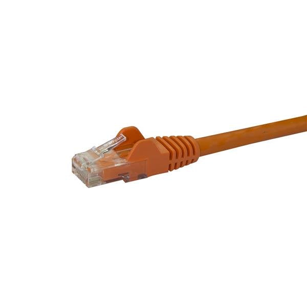 StarTech.com 50cm CAT6 Ethernet Cable - Orange CAT 6 Gigabit Ethernet Wire -650MHz 100W PoE RJ45 UTP Network/Patch Cord Snagless w/Strain Relief Fluke Tested/Wiring is UL Certified/TIA