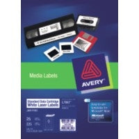 Avery Laser Label L7667 Std Data Cartridge 9L'S (Pack 25)