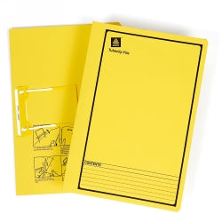 Tubeclip File Foolscap YEL-BLK 5 (Pack )