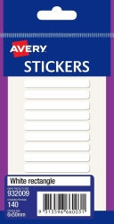 Avery Label 50x6mm Rectangle White PK140 (Pack 10)