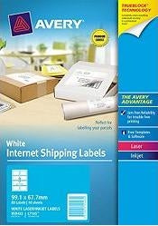 Avery Label Trueblock Internet Shipping L71671 Up 199.6x289.1 PK10 Whit (Each)