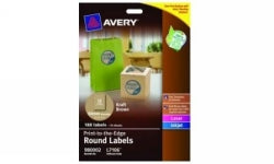 Avery Label L7106 Kraft Brown Round 12UP PK15 (Each)