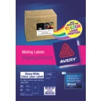 Avery Label Laser L7768 Gloss 2L 199.6x143.5mm 25'S (Pack )