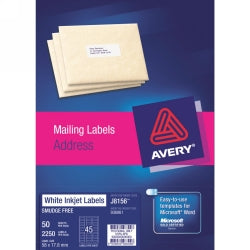 Avery Label J8156-50 Address 58x17.8 45UP (Each)