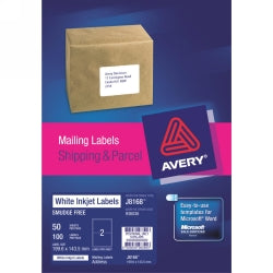 Avery Label Inkjet J8168-50 2UP (Each)