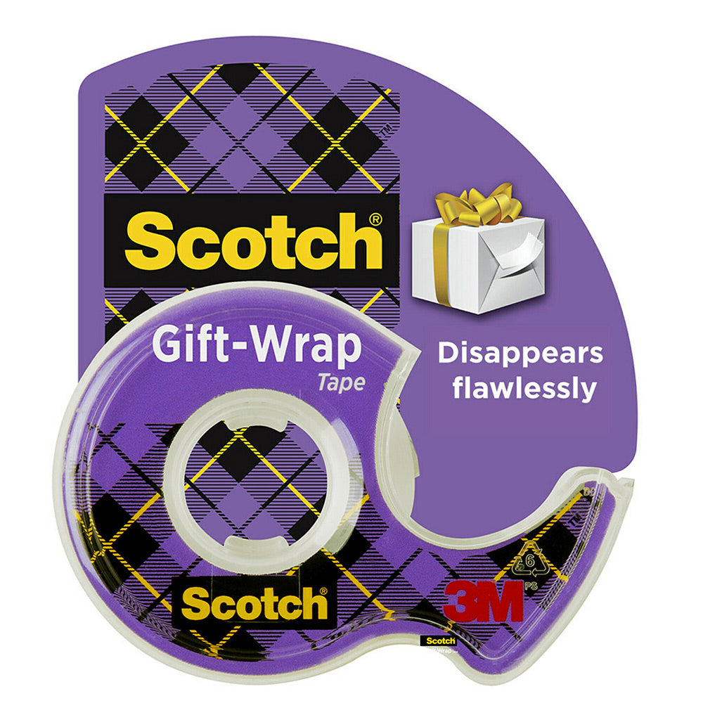 3M Scotch Tape Giftwrap 15 Satin 19mmx16.5M Disp H/S (Pack 12)