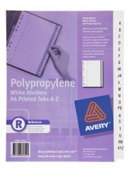 Avery Dividers A4 L7411-AZ PP White Printed A-Z (Each)