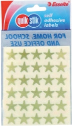 Quikstik Label Quik Stik F/P Stars Gold (Pack 10)