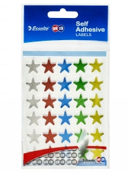 Quikstik Label Quik Stik F/P Stars Multi (Pack 10)