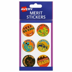 Avery Merit Stickers Aussie Art Round Permanent PK96 Hs (Each)