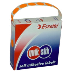 Quikstik Label Quik Stik Disp 14mm Fluoro Orange Dot (Box )
