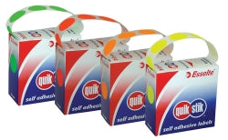 Quikstik Label Quik Stik Disp 24mm Fluoro Orange Dot (Box )