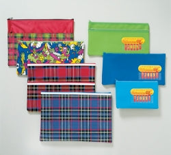 Marbig Pencil Case Giant 36x25.5CM 1ZIP Tartan (Each)