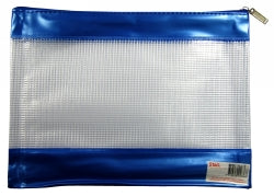 Staedtler Pencil Case 278x200mm PVC Mesh Zip Blue (Each)