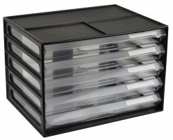Italplast Document Cabinet A4 5 Drawer Black (Each)