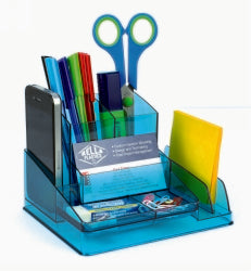 Italplast Desk Organiser Translucent Blue (Each)