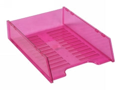 Italplast Document Tray Multifit Translucent Pink (Each)
