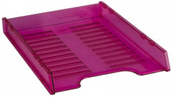 Italplast Document Tray A4 Slimline Multi Fit Tinted Pink (Each)