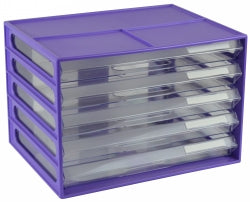 Italplast Document Cabinet A4 5 Drawer Grape (Each)