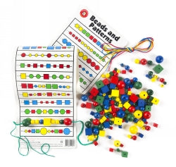 Beads & Patterns Kit Learning Can Be Fun Inc Mat / Laces / 176 Beads (Each)