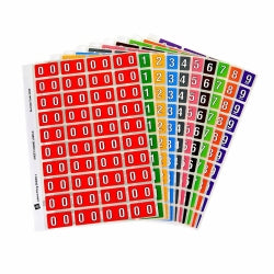Avery Labels Colour Coding 42x25mm Numeric Side Tab Kit (Each)