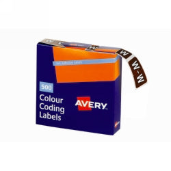 Avery Labels Colour Coding 25x38mm W Side Tab Brown Bx500 (Each)
