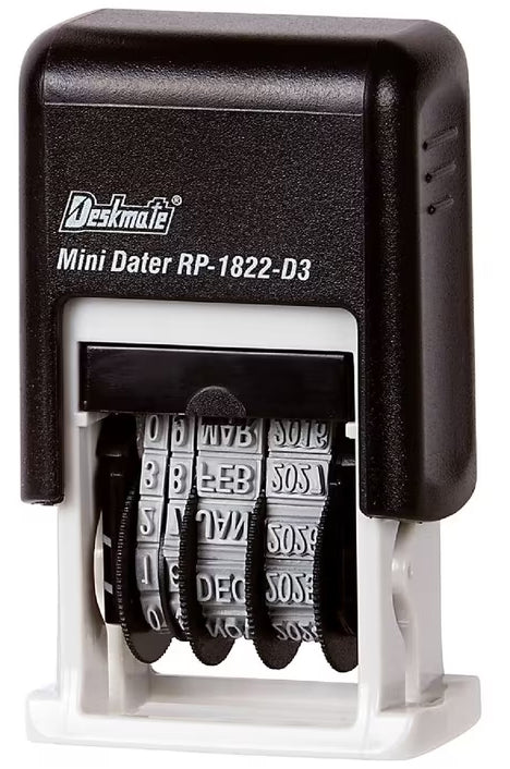 Deskmate Stamp Self Inking Mini Date 3mm (Each)
