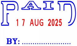 Deskmate Stamp Self Inking PAID/DATE Blue/Red (Each)