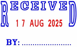 Deskmate Stamp Self Inking RECEIVED/DATE Blue/Red (Each)