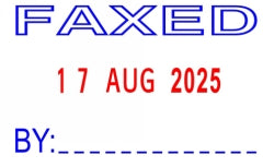 Deskmate Stamp Self Inking FAxED/DATE Blue/Red (Each)