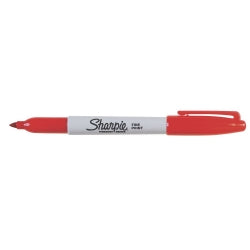 Sharpie Marker Permanent Fine 1.0mm Red (B/C On ITEM) (Box 12)