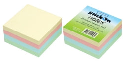 Beautone Stick On Notes 76x76 Pastel Cube 4 Colours (Each)
