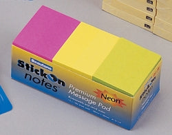 Beautone Stick On Notes 38x50 Neon Assorted PK12 (Each)