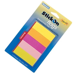 Beautone Stick On Flags 25x76 Neon (Each)