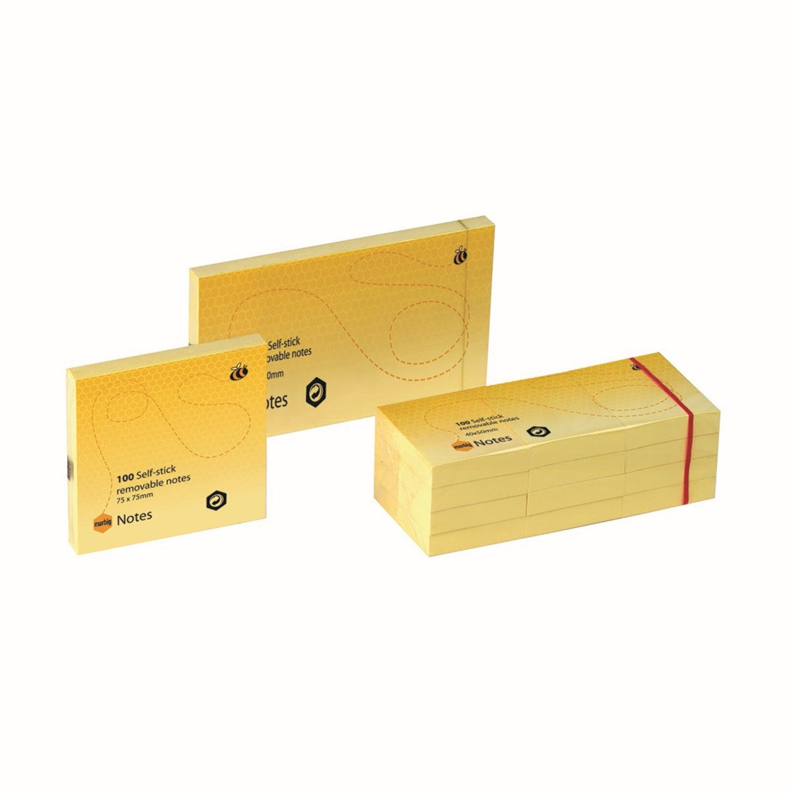 Marbig Notes 75x125mm Yellow PK12 (Each)