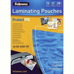 Fellowes Laminating Pouches A3 175 Micron Gloss PK100 (Each)