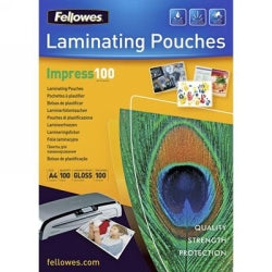 Fellowes Laminating Pouches A4 100 Micron Gloss PK100 (Each)