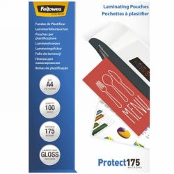 Fellowes Laminating Pouches A4 175 Micron Gloss PK100 (Each)