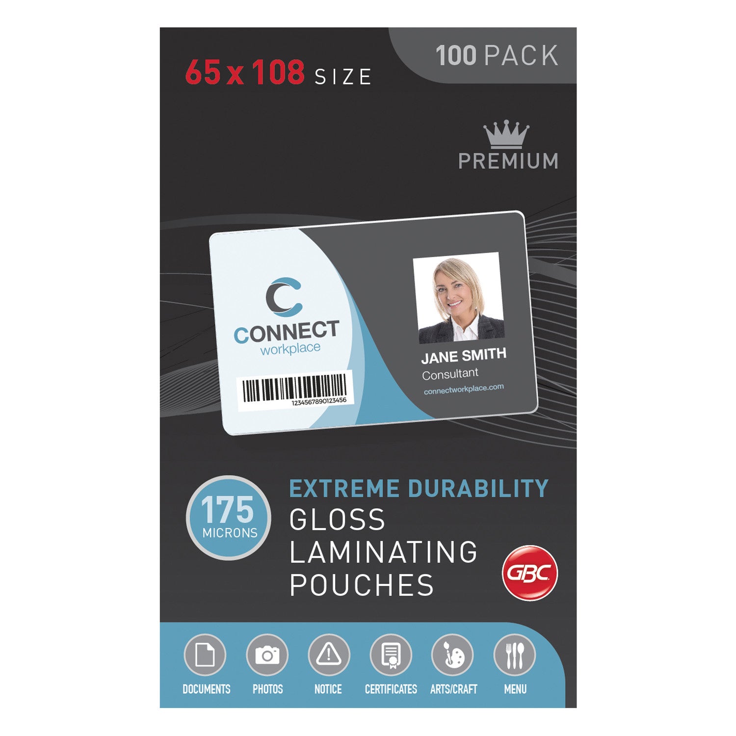 Bic Laminating Pouches Ibico Luggage 10mm 64x108 (Each)
