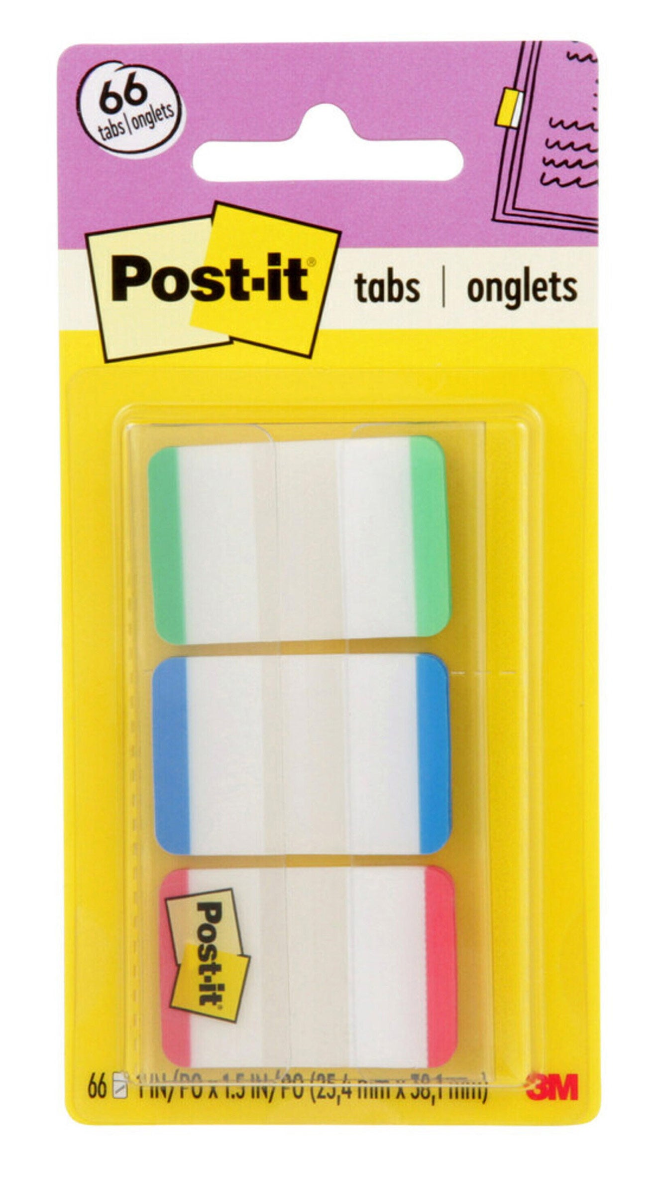 3M Tabs 25.4x38.1\mm 686L-GBR (66 TABS) (Each)