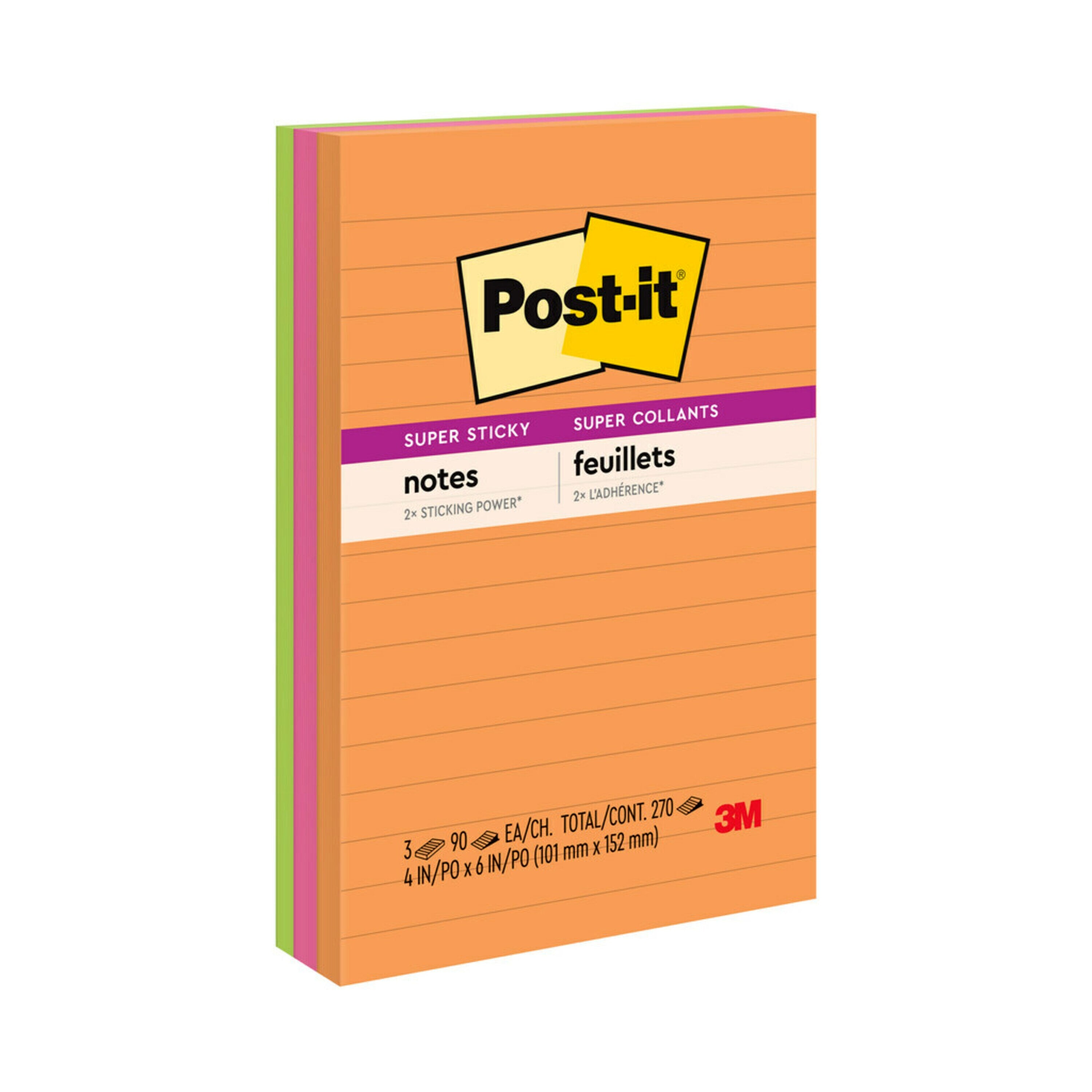 3M Notes Super Sticky 660-S1PK 100x150 Listing Ultra 90 Sht (Each)