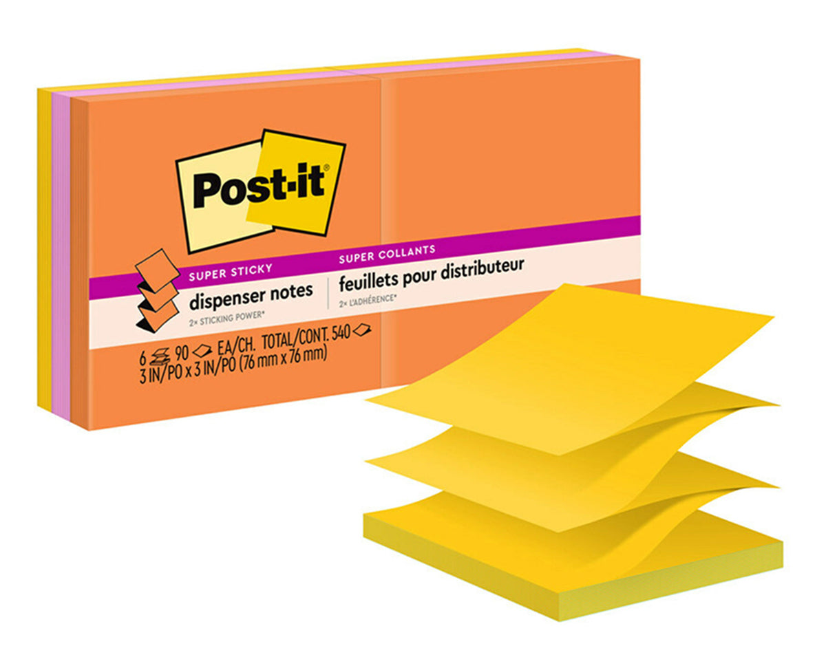3M Notes Super Sticky 76x76mm R330-6SSUC Pop Up Rio De Janeiro PK6 (Each)