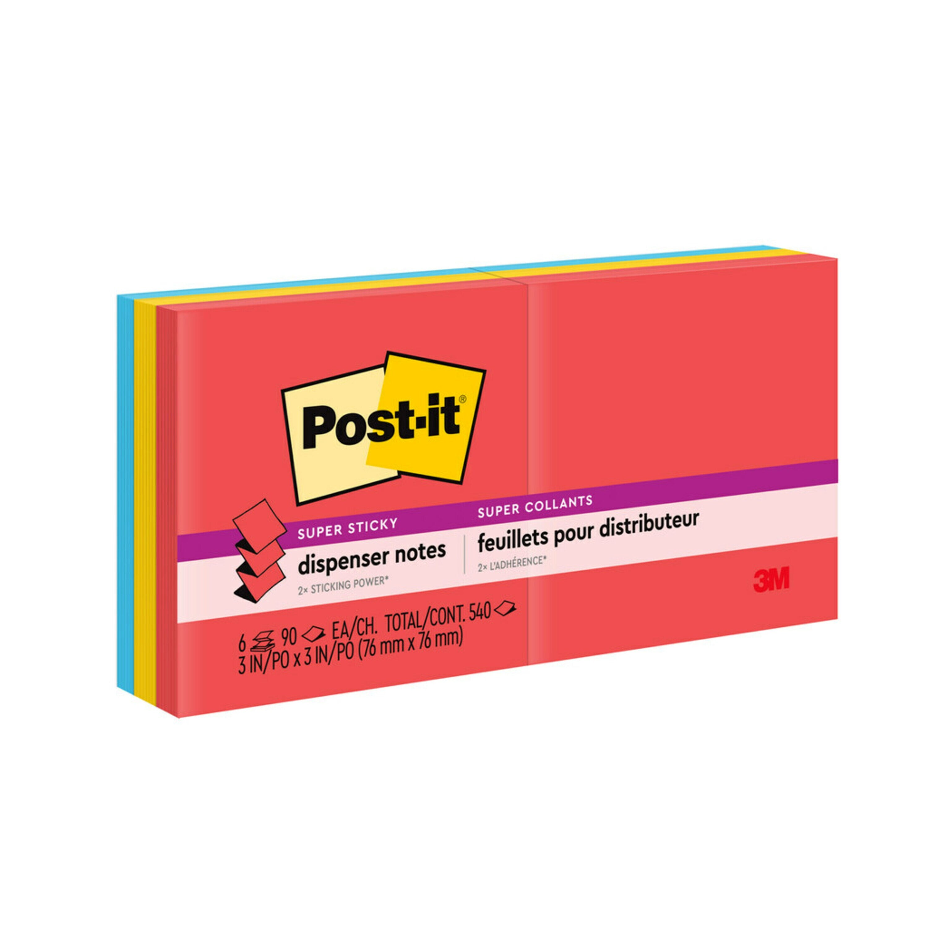 3M Notes Super Sticky 76x76mm R330-6SSAN POP-UP Marrakesh PK6 (Each)
