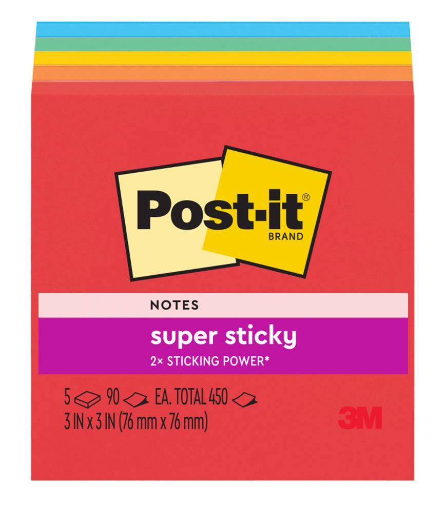 3M Notes Super Sticky 76x76mm 654-5SSAN Marrakesh PK5 (Each)