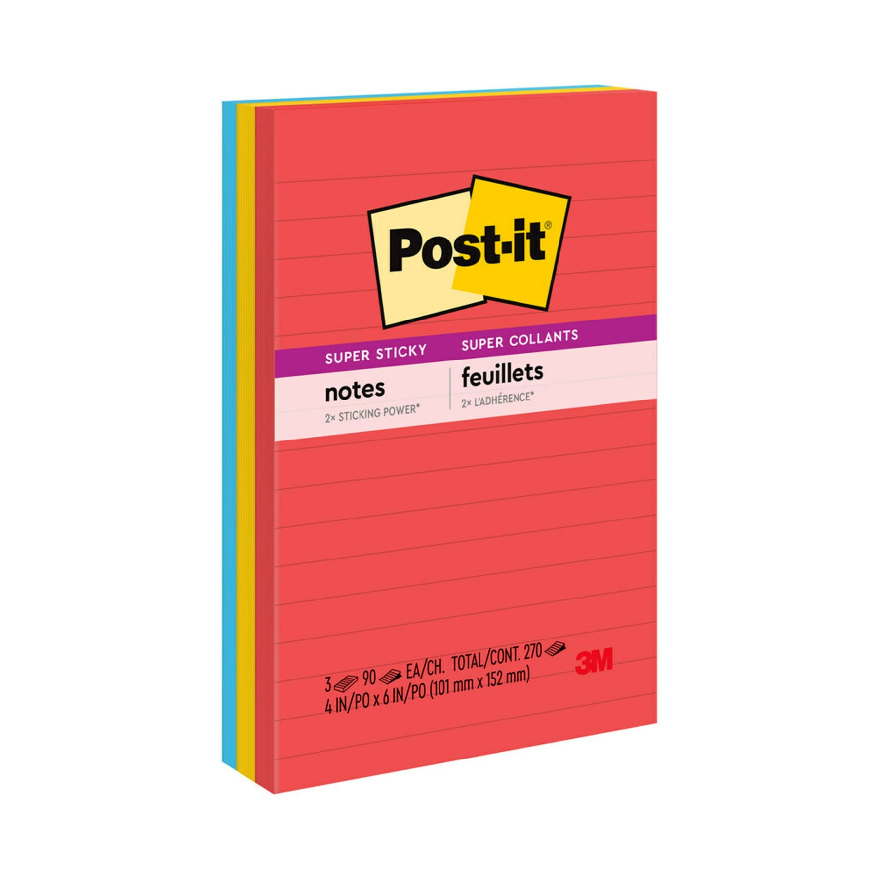 3M Post-It POST- It Notes Super Sticky 660-3SSAN 101x152 Assorted Marrakesh (Each)