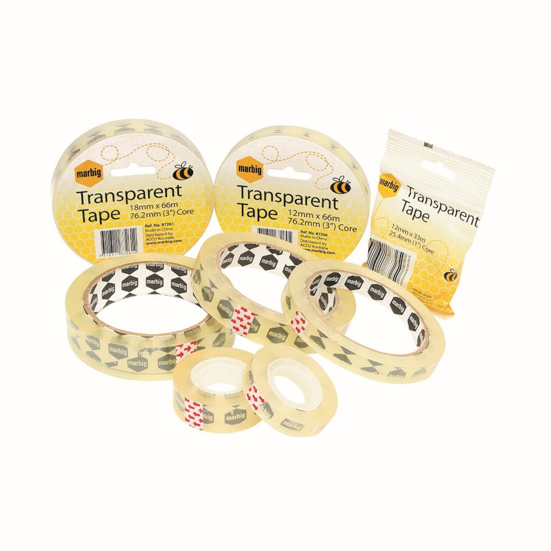 Marbig Tape Transparent 18mmx33M (Each)