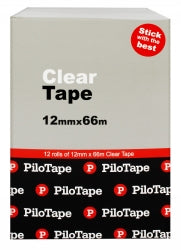 Pilot Tape Clear Pilotape 12mmx66M Bx12 (Each)