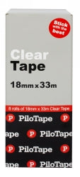 Pilot Tape Clear Pilotape 18mmx33M Bx8 (Each)
